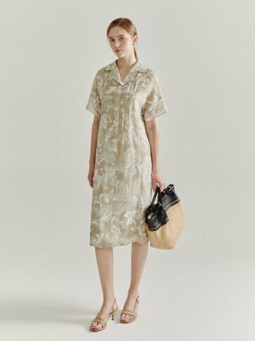 시어 터치 플라워 프린트 (PRINT BEIGE)