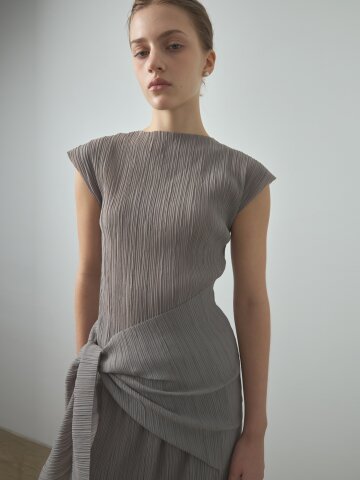 Pleated wrap Set _Etoupe