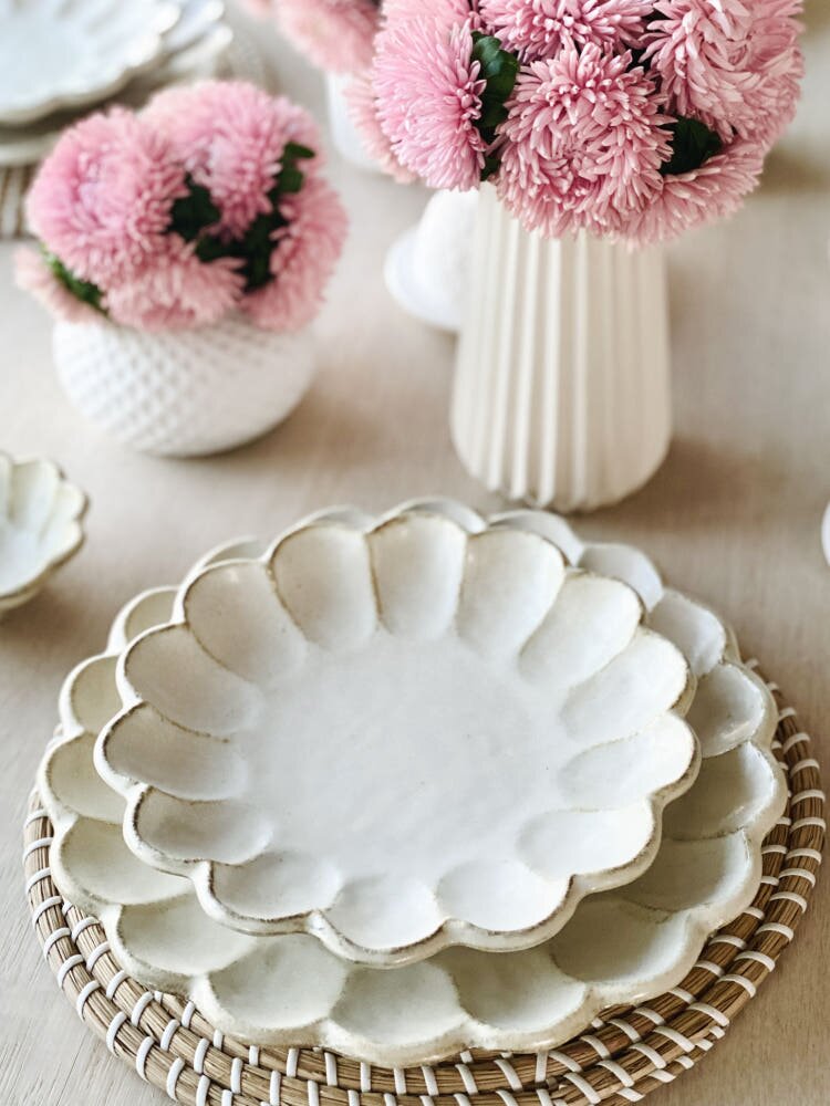 [카네코 코효] 링카 화이트 접시 27 - Kaneko Kohyo 플레이트 그릇