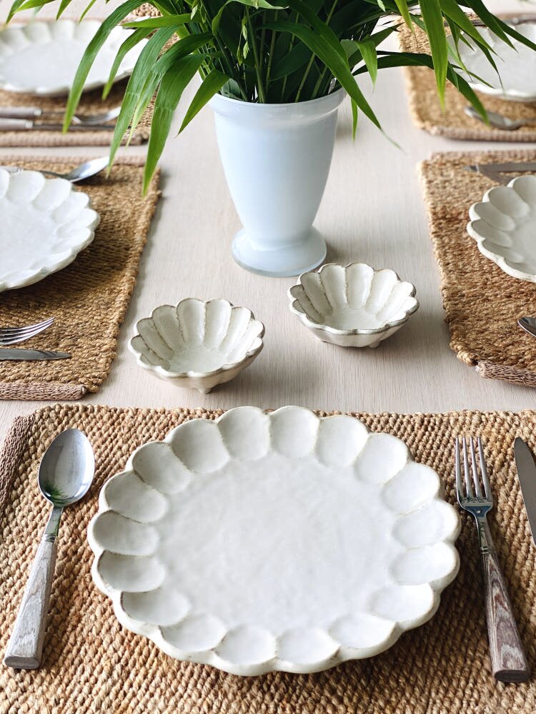 [카네코 코효] 링카 화이트 접시 27 - Kaneko Kohyo 플레이트 그릇