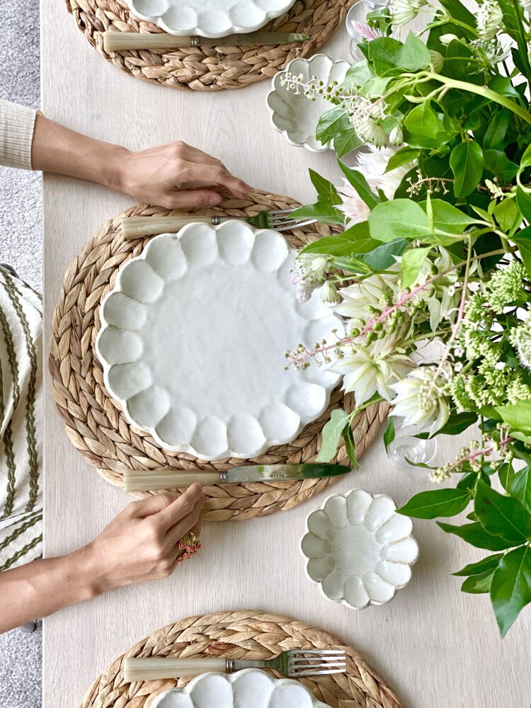 [카네코 코효] 링카 화이트 접시 27 - Kaneko Kohyo 플레이트 그릇