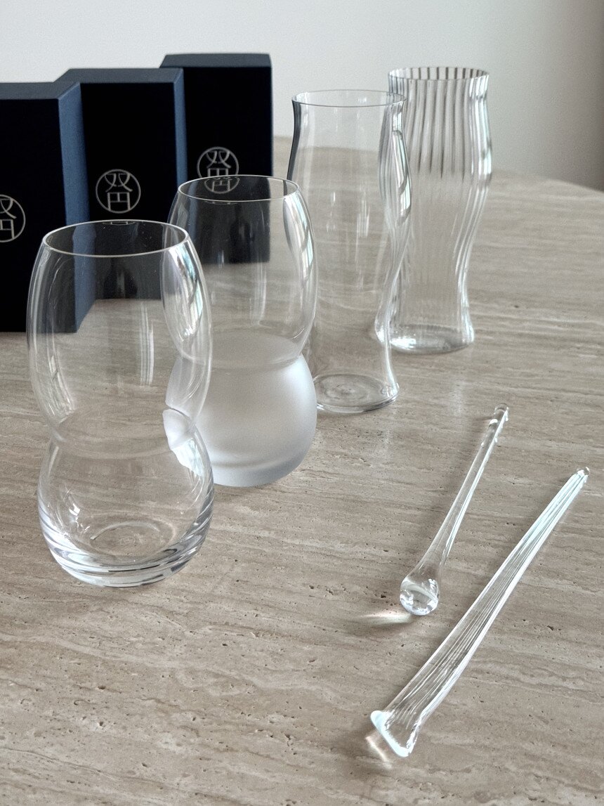 [스가하라] 소엔 버블 유리잔 (투명 L)