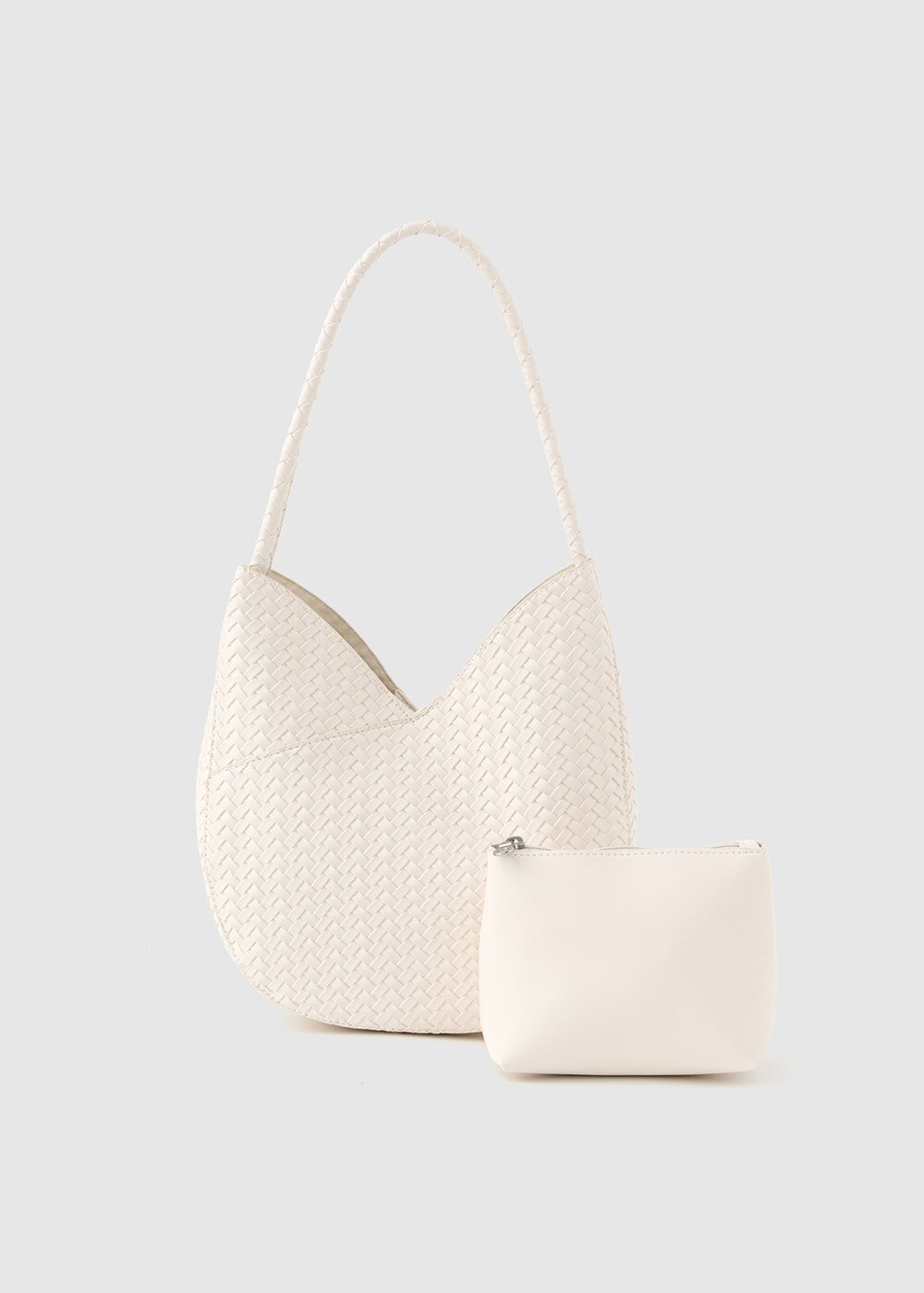 Mellow Weaving Shoulder Bag (Ivory)