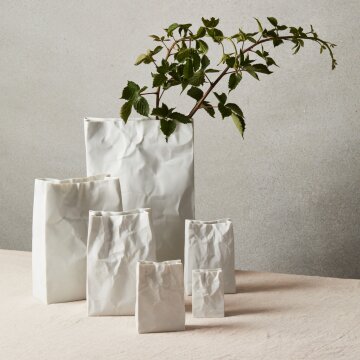 [세라믹재팬] 크링클 슈퍼백 (사이즈 5종) - 도자기 화병 꽃병