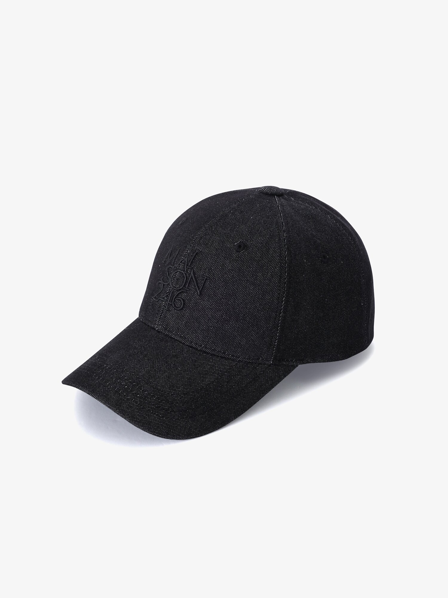 SIGNITURE BIGLOGO OVERFIT BALLCAP 남녀공용 챙이 긴 볼캡 오버핏 야구모자 BLACK DENIM