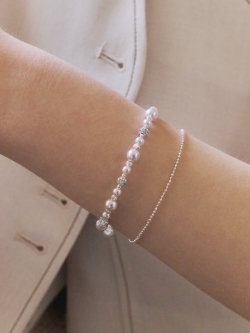 클레르 진주 팔찌 STJ-BB1564WG