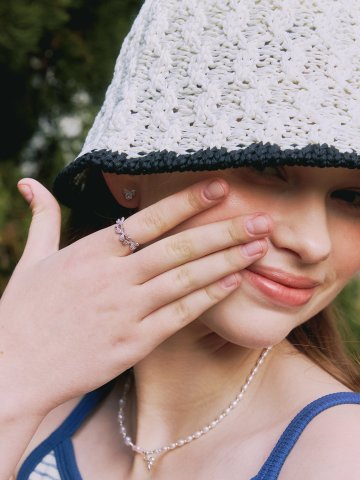 [아이들 민니 착용] 리본밤 오픈링 STJ-RB1189