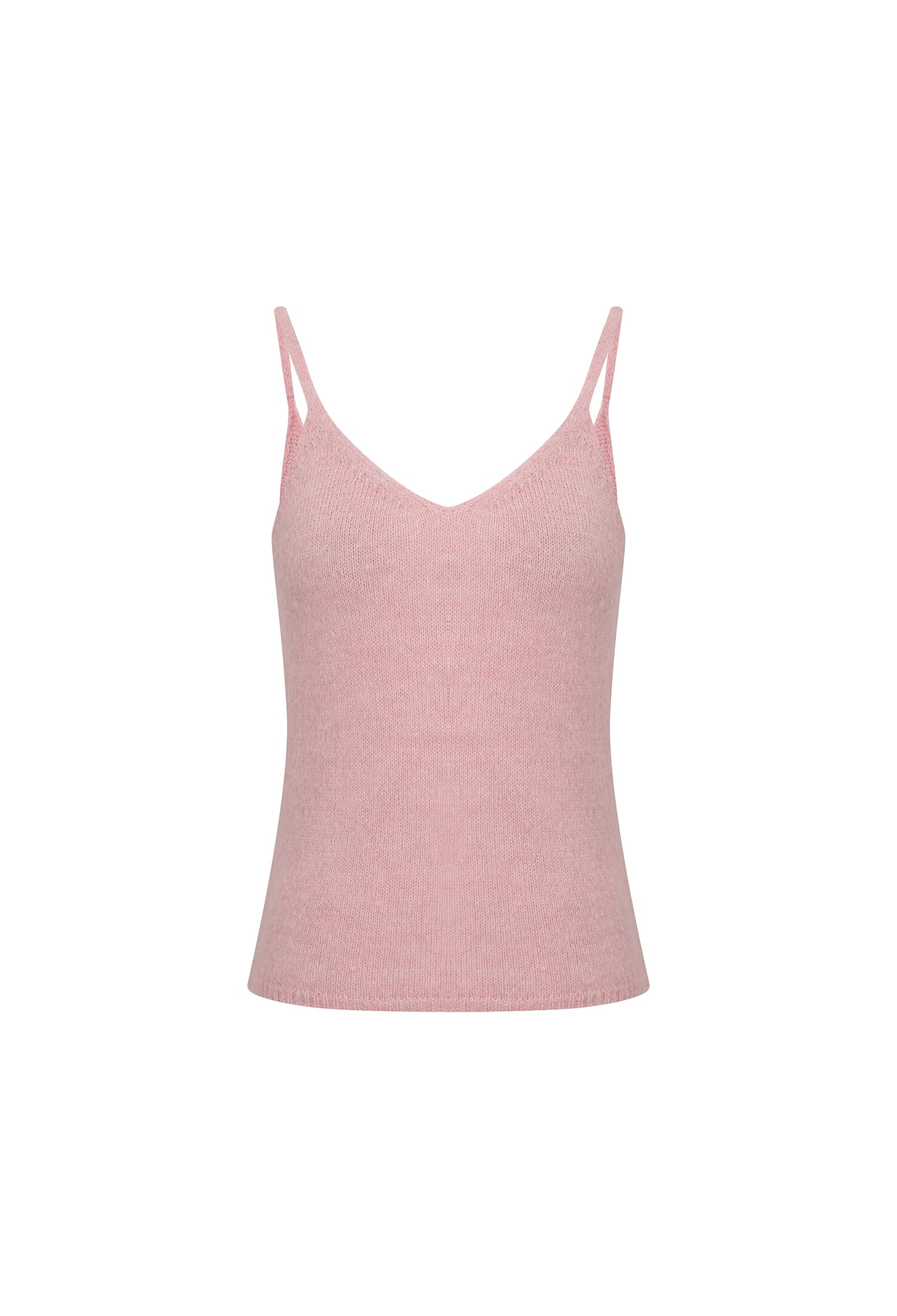 라운드넥 니트 가디건 세트 (BABY PINK)