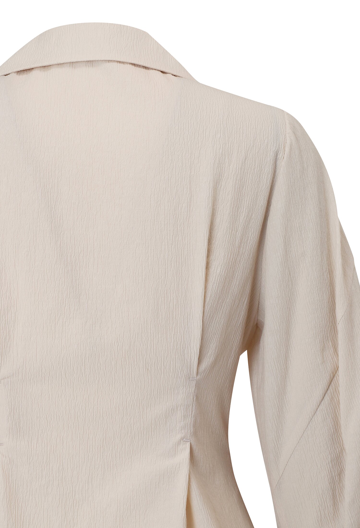 사이드 버튼 슬림 칼라 블라우스 (LIGHT BEIGE)