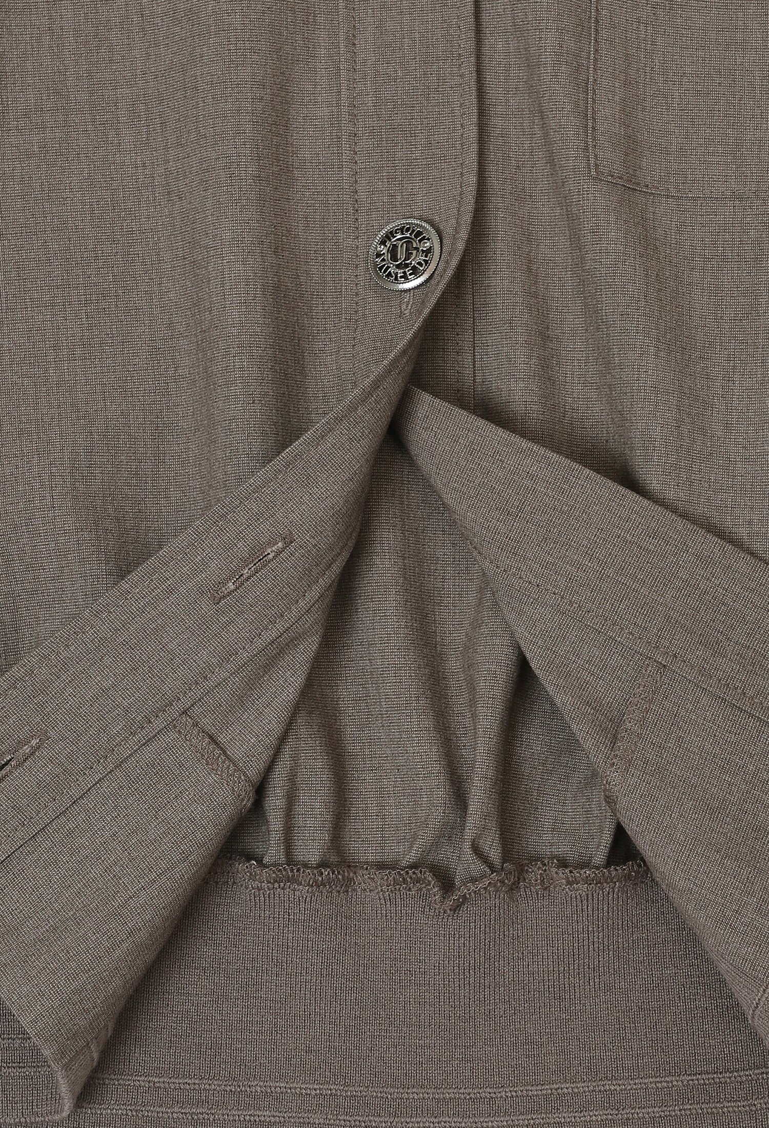 밴딩 포켓 셔츠 블라우스 (LIGHT BROWN)