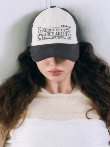 ARCHIVE BALL CAP [CHARCOAL&IVORY]