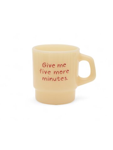 5 MINUTES MILK GLASS