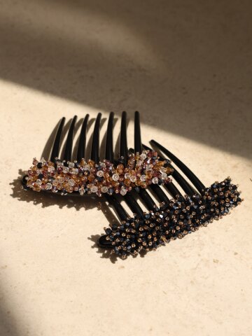 카멜르 셀프웨딩 헤어 코사지 한복머리장식 혼주 올림머리 뒤꽂이 헤어핀 A267