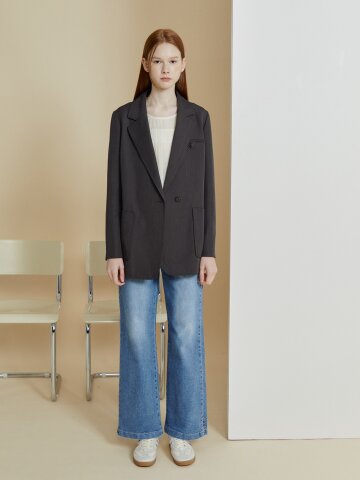 아웃포켓 원버튼 자켓 