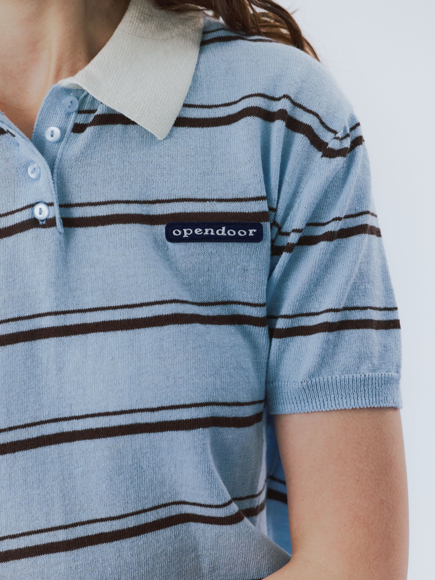 summer stripe knit blue