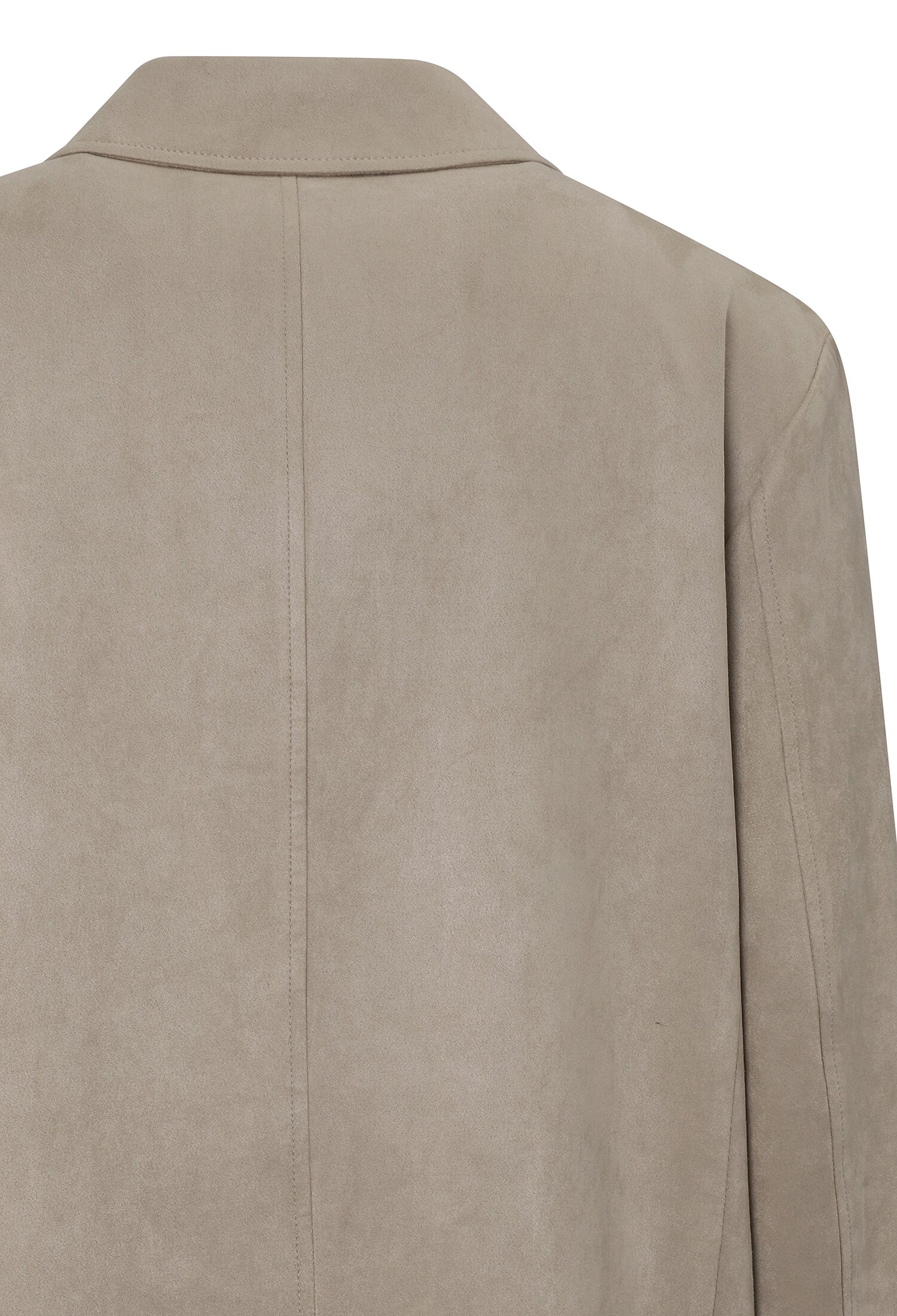 오픈 칼라 스웨이드 자켓 (LIGHT BEIGE)