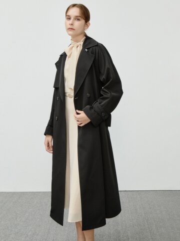 컨터버블 벨티드 트렌치코트 