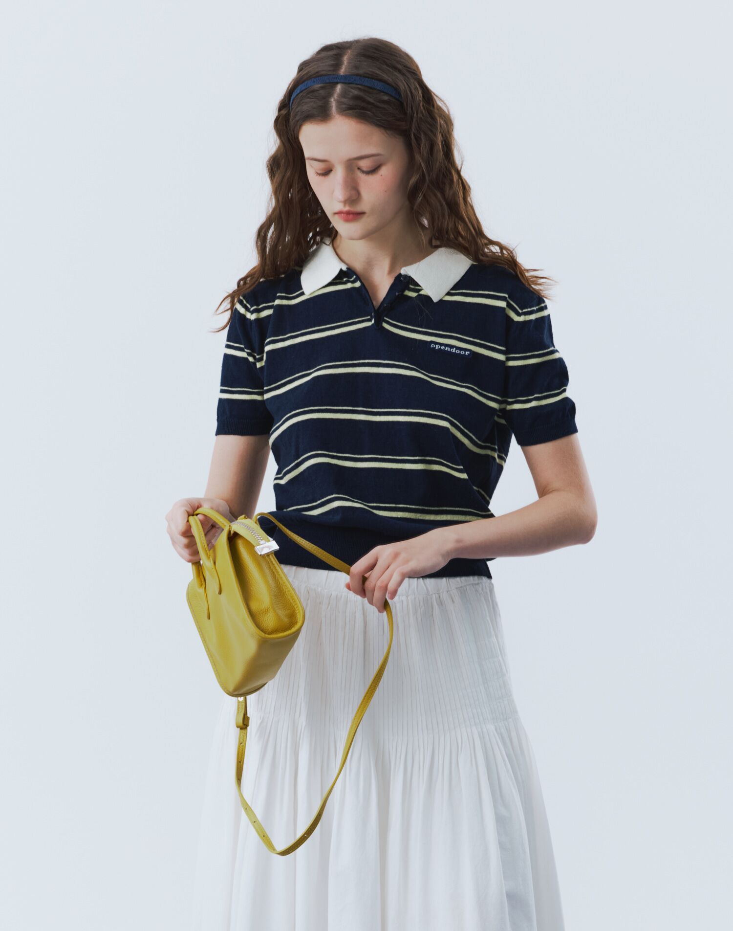 summer stripe knit navy