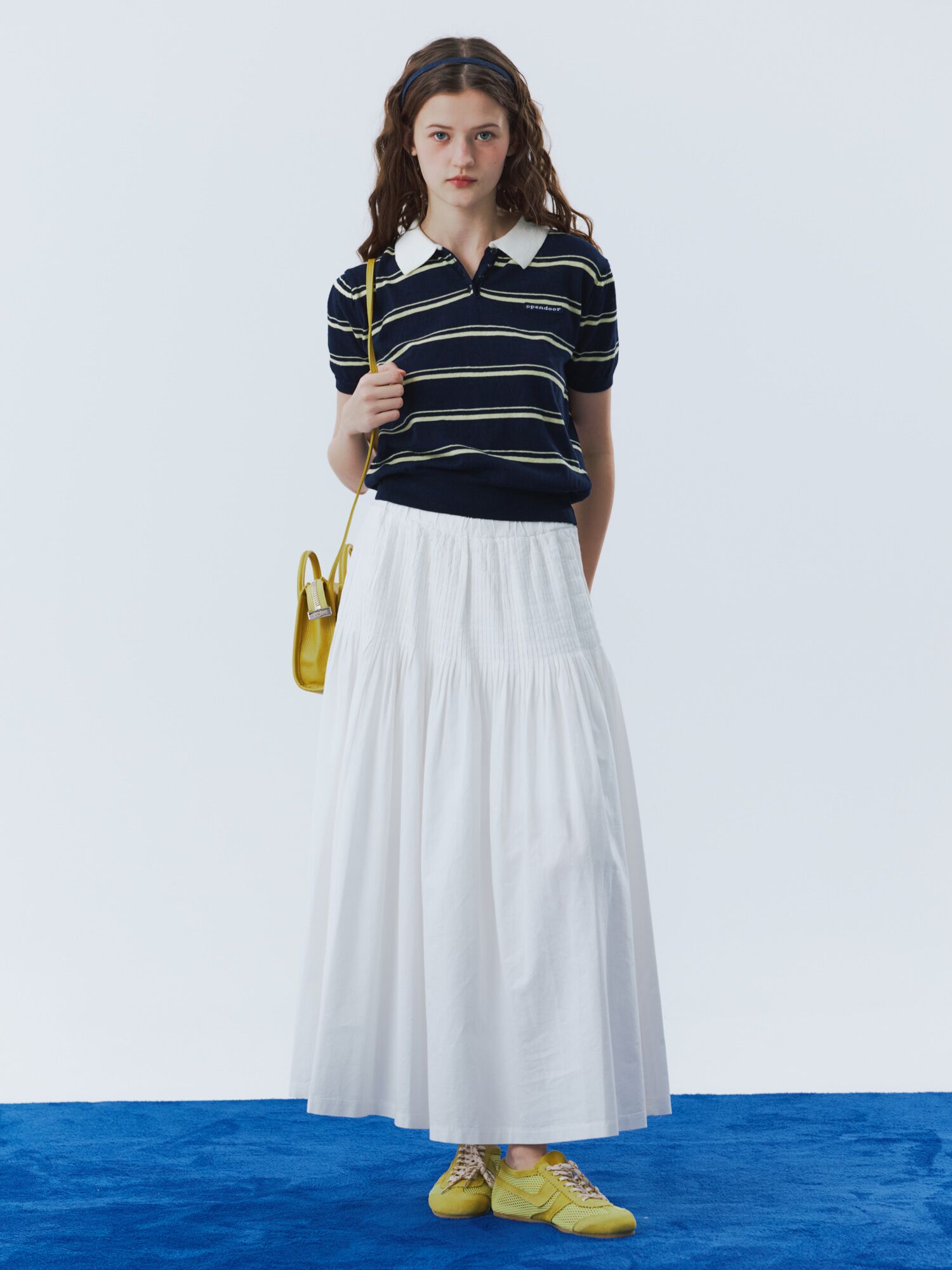 summer stripe knit navy