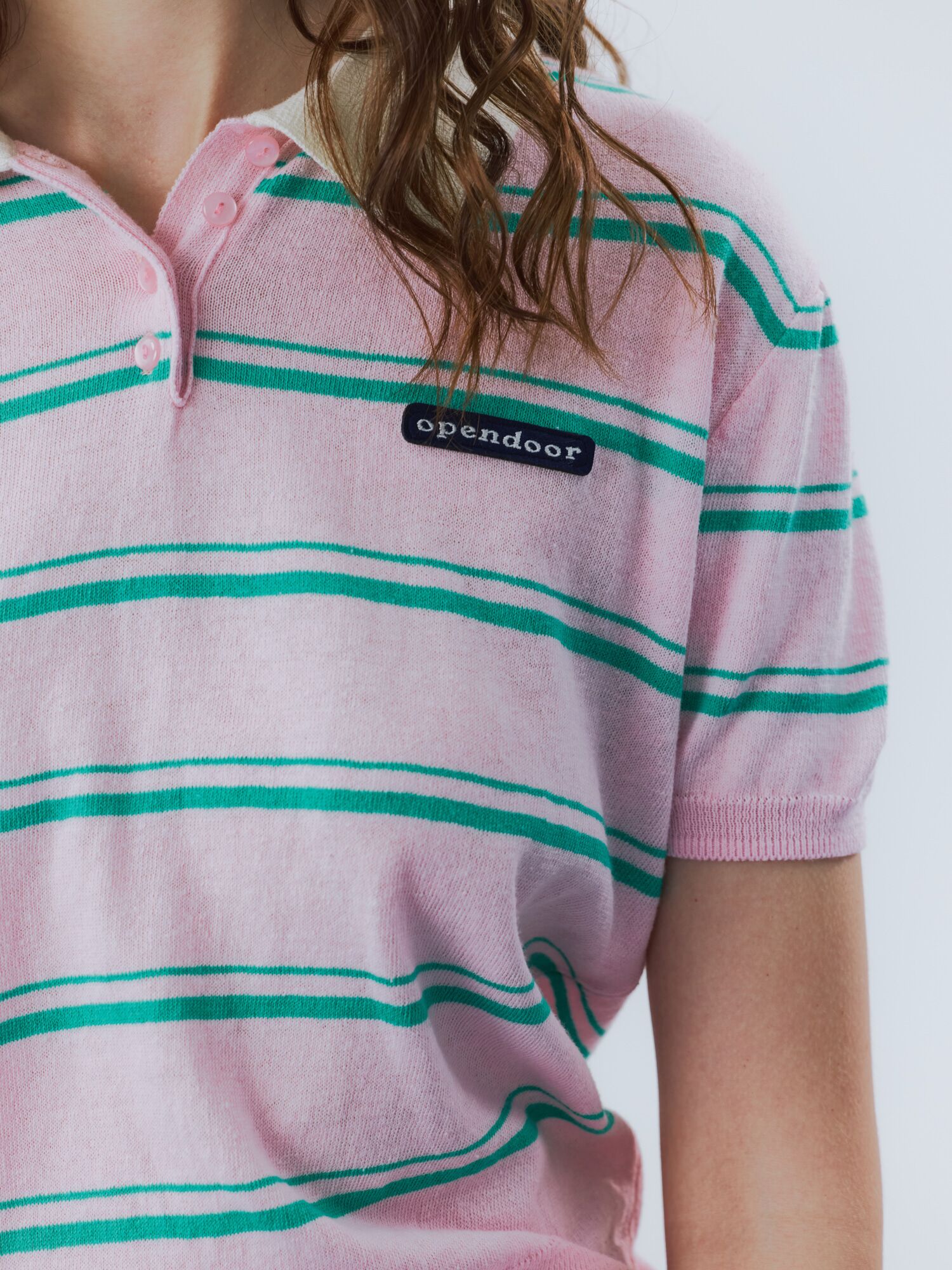 summer stripe knit pink