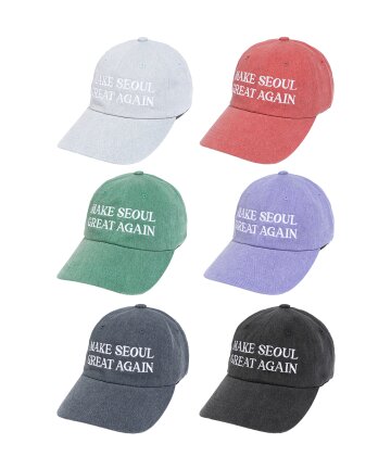 메이크 서울 그레이트 피그먼트 워시드 코튼 볼캡 - 6color
