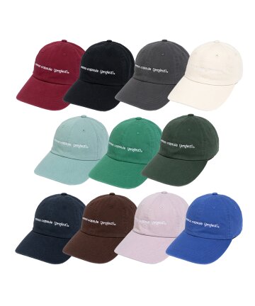 브래킷 로고 워시드 코튼 볼캡 - 11color