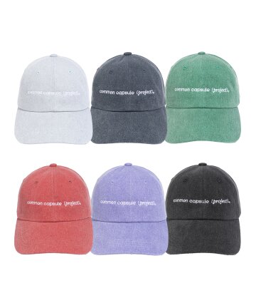 브래킷 로고 피그먼트 워시드 코튼 볼캡 - 6color