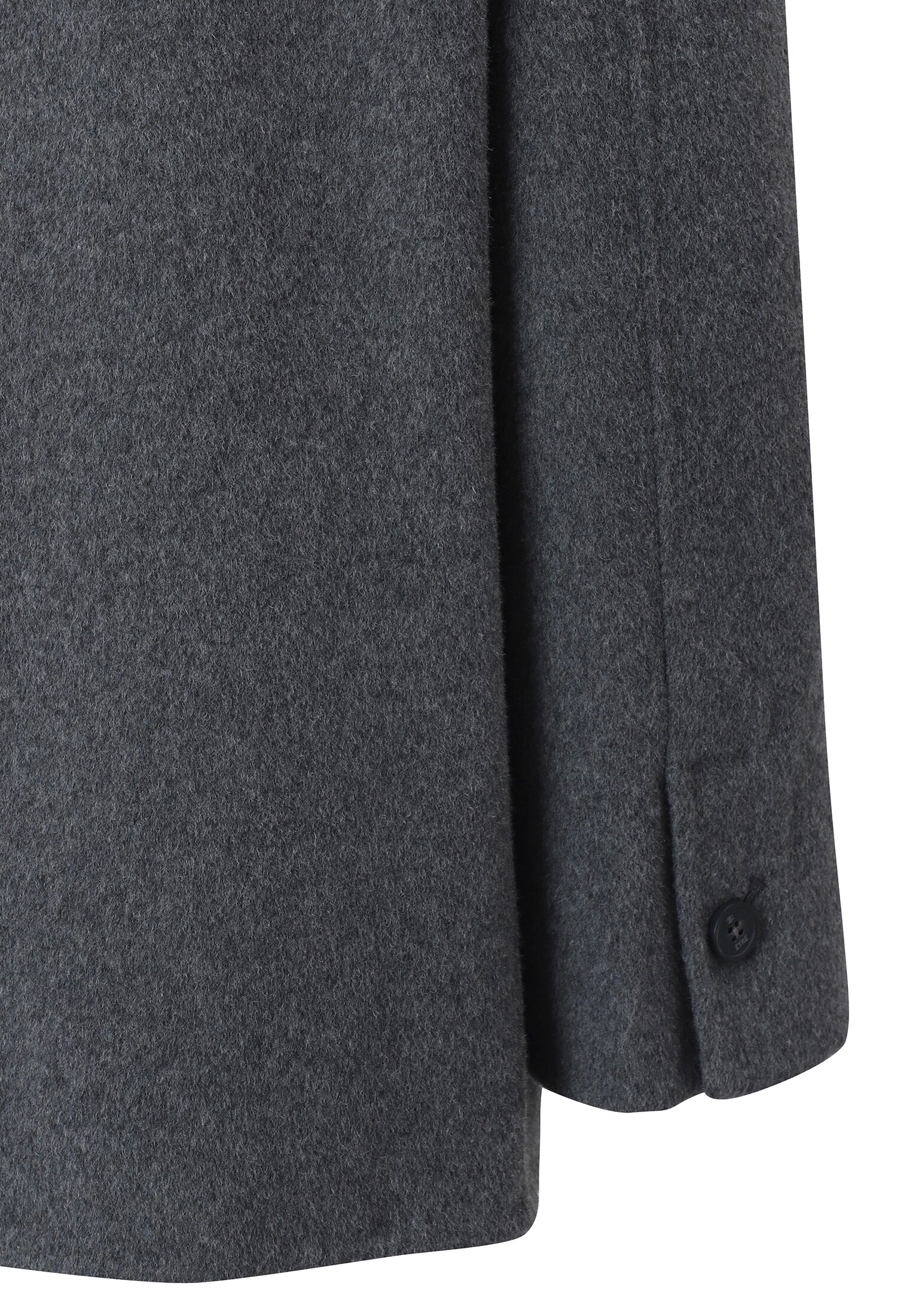 울 싱글 투버튼 핸드메이드 하프 코트 (DARK GREY)