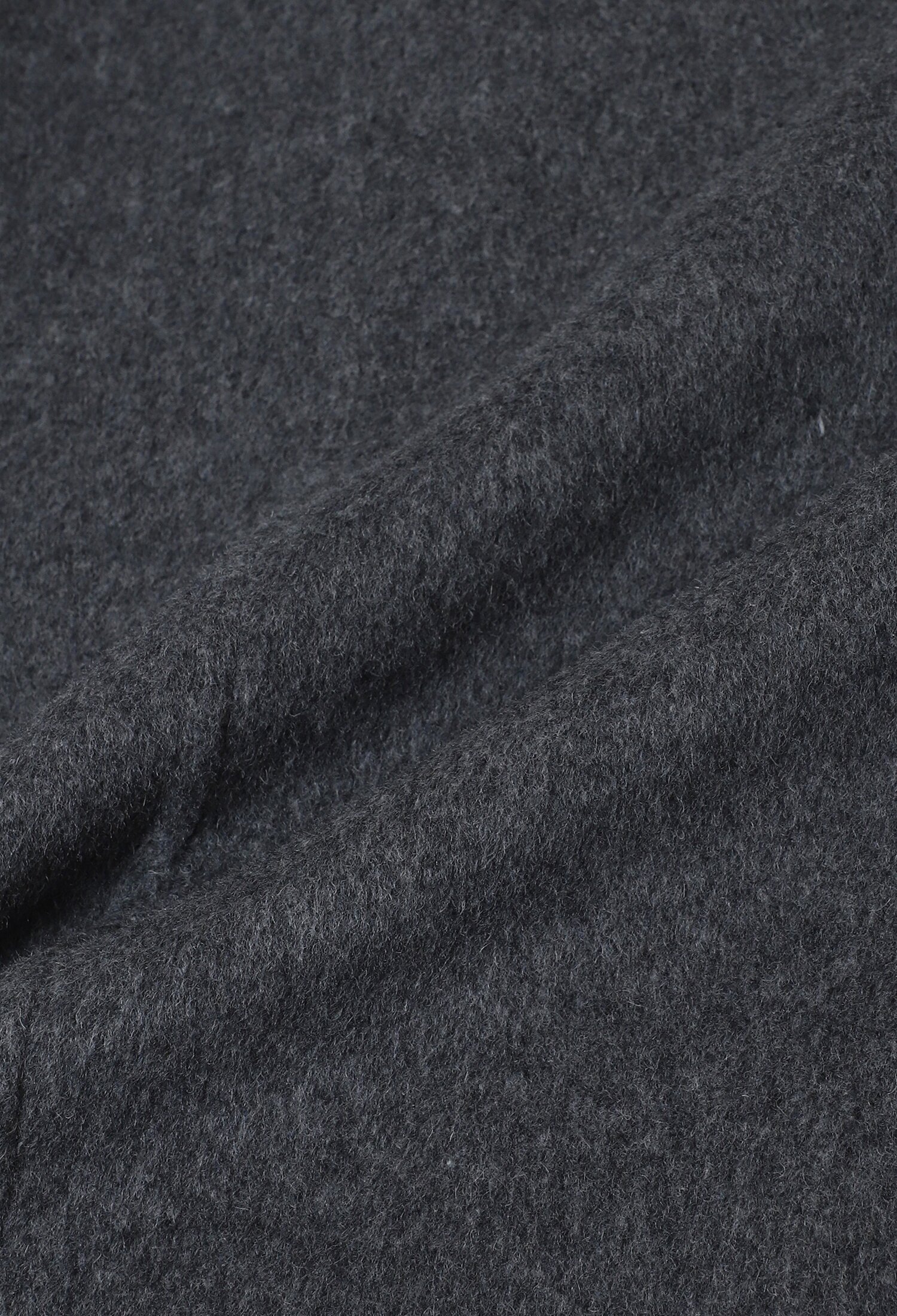 울 싱글 투버튼 핸드메이드 하프 코트 (DARK GREY)