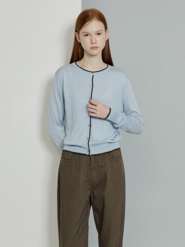 라운드넥 모던 가디건 