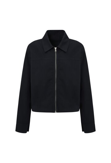 클래식 세미크롭 넥칼라 점퍼 