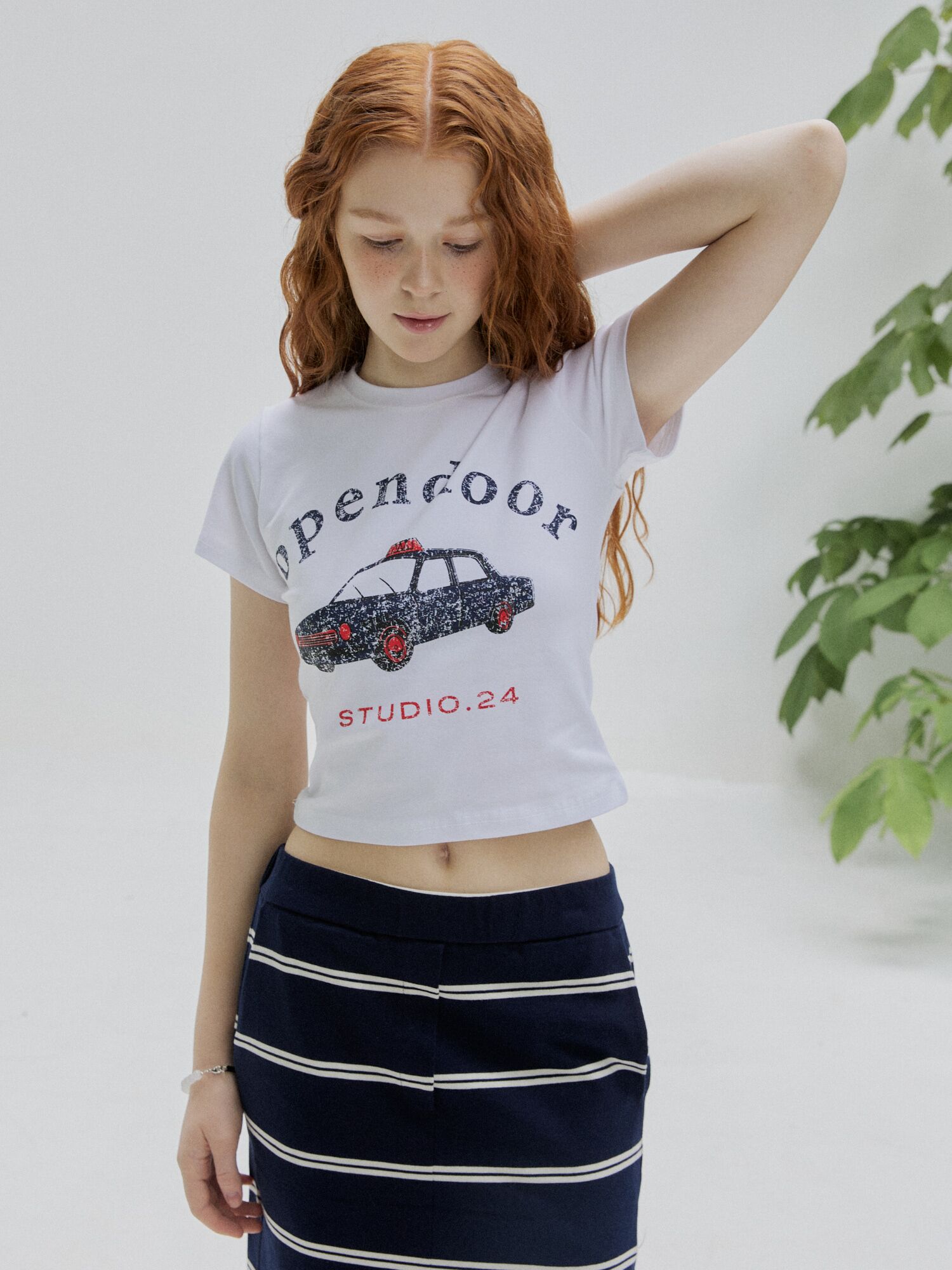 opendoor car crop tee ivory