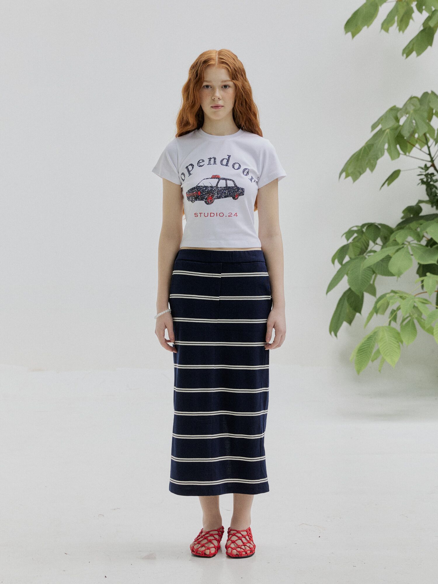 opendoor car crop tee ivory