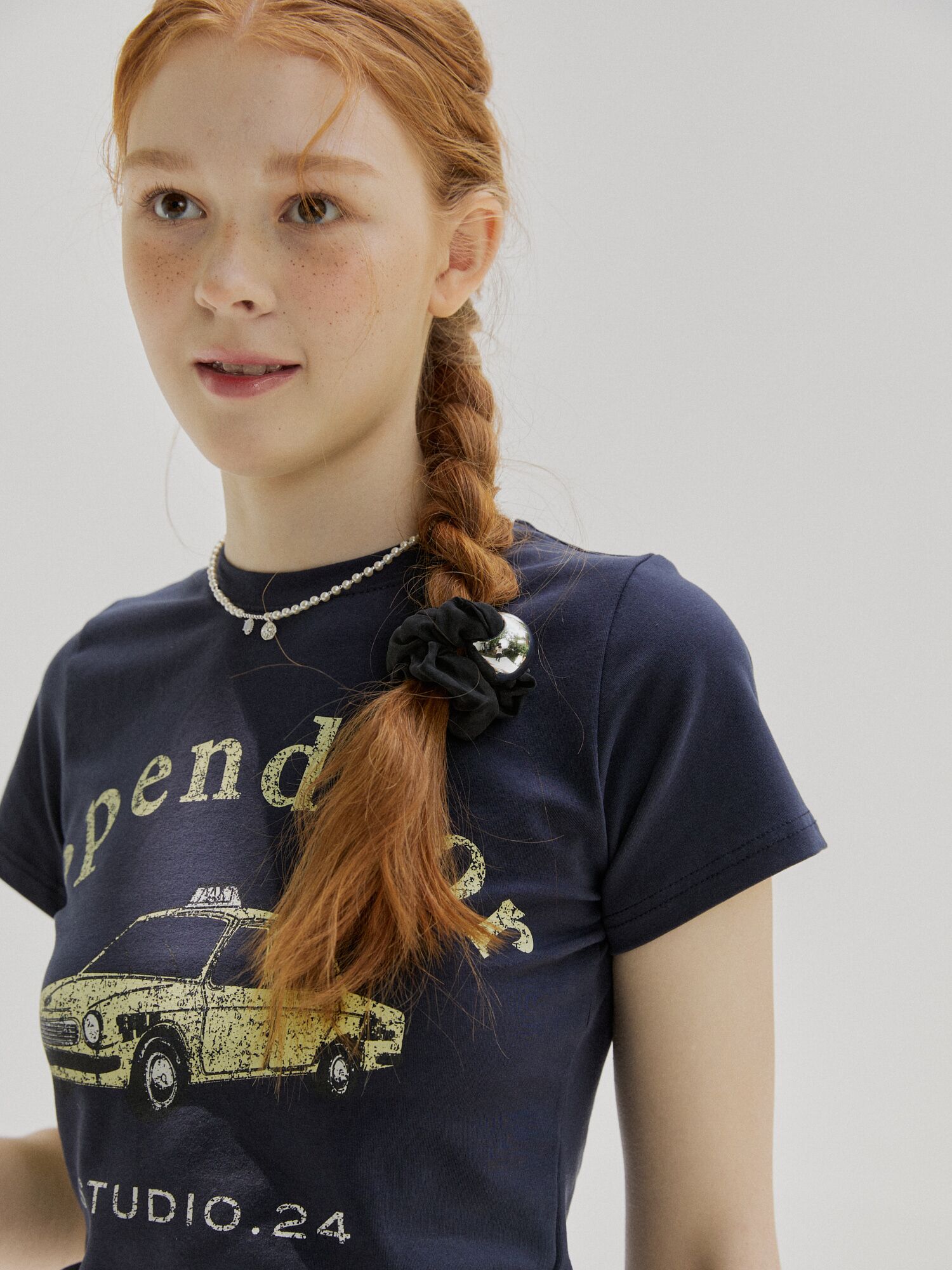 opendoor car crop tee navy