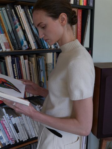 Mar crop half knit_IVORY