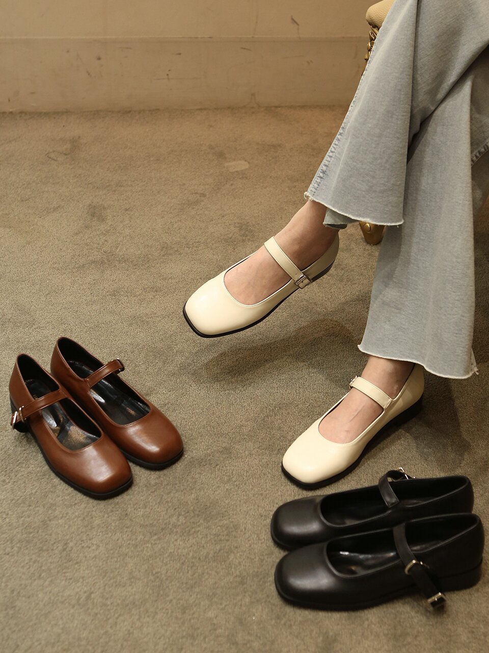 ljh502-8 Classic Mary Jane Flats - 3 Colors