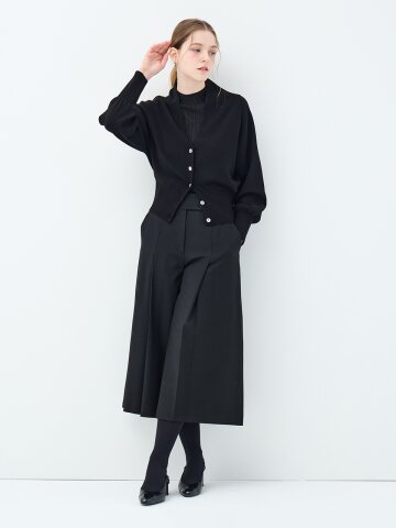 와이드 큐롯 유아니머스 팬츠 (UFKWBP38DN-BLACK)
