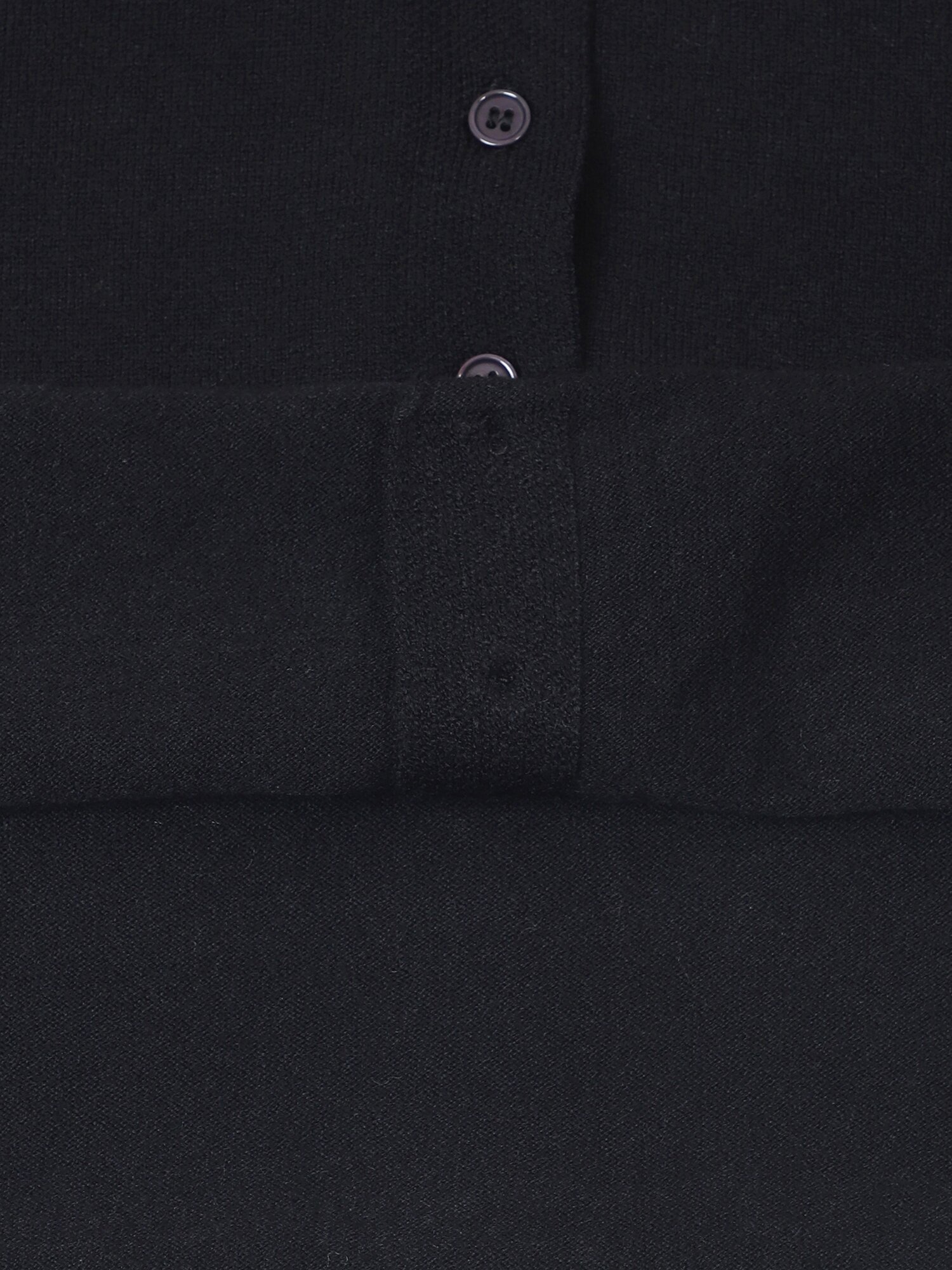 하이넥 버튼 니트 가디건 (BLACK)