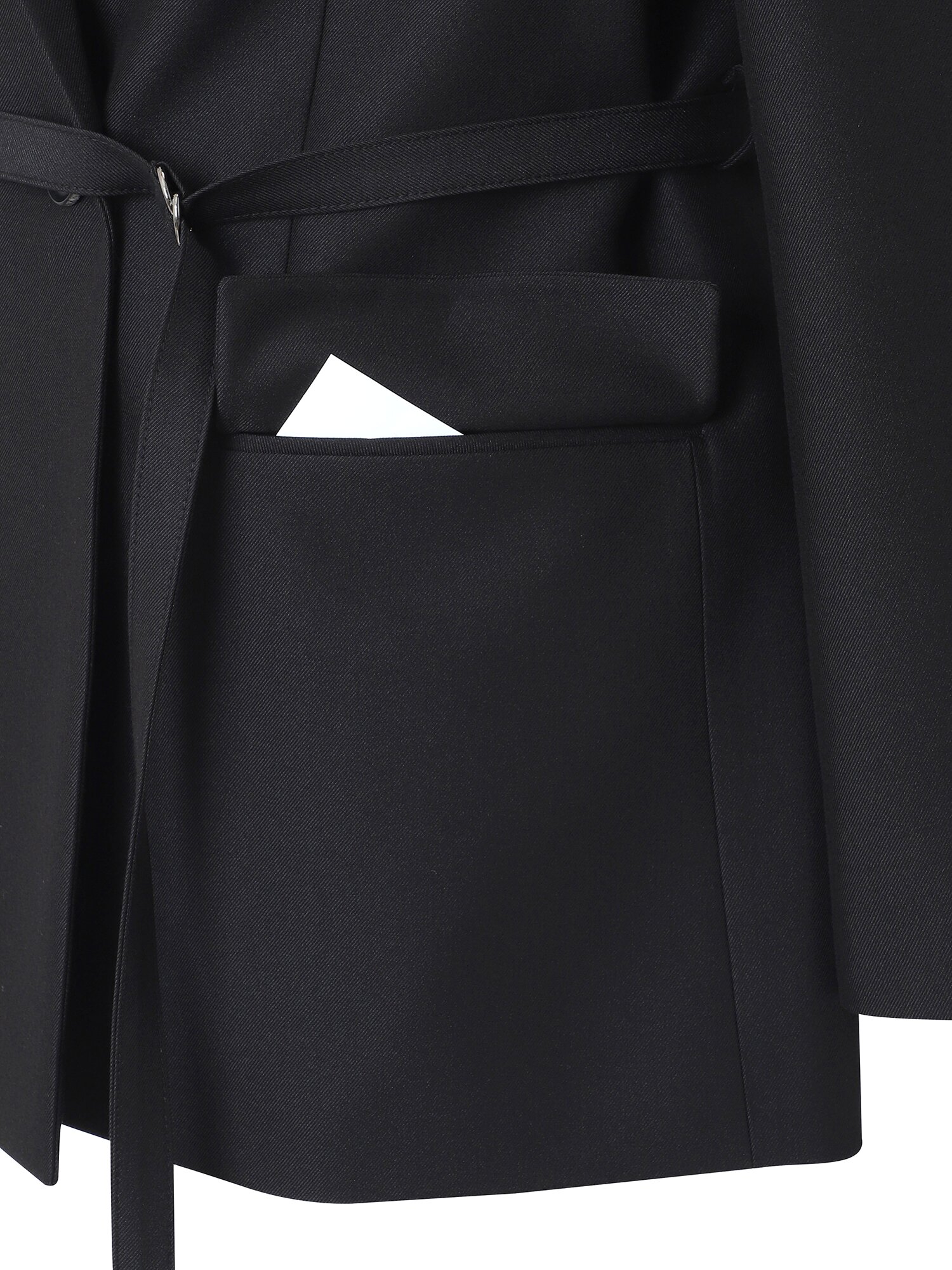 벨티드 원버튼 테일러드 재킷 (BLACK)