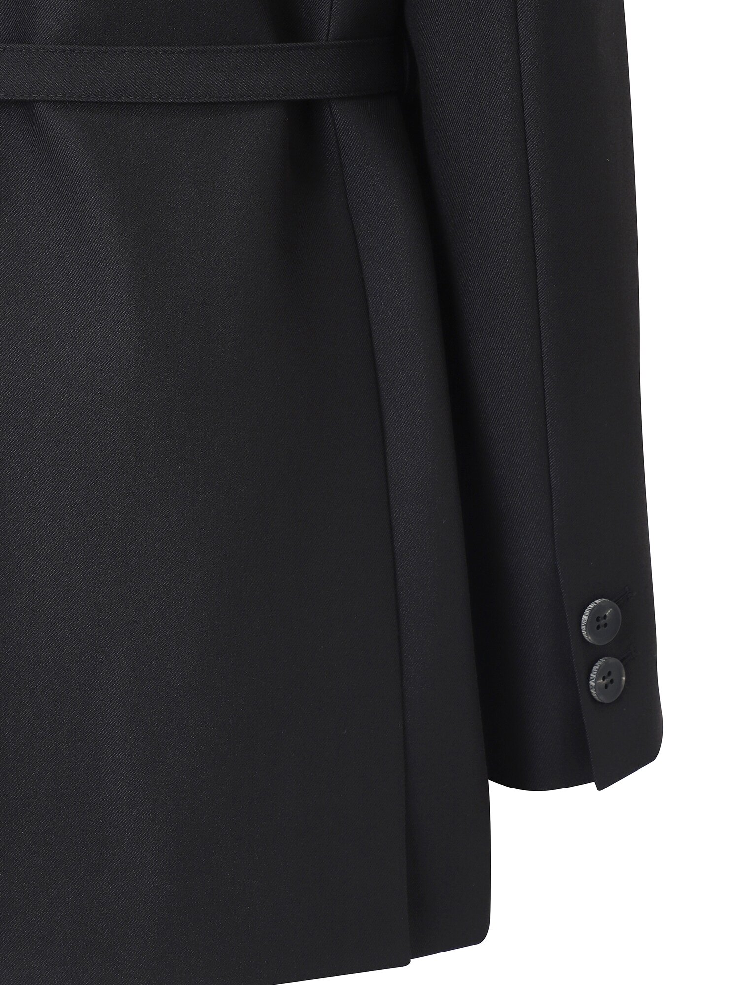 벨티드 원버튼 테일러드 재킷 (BLACK)
