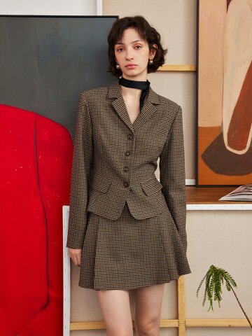 YY_Fragrance plaid skirt