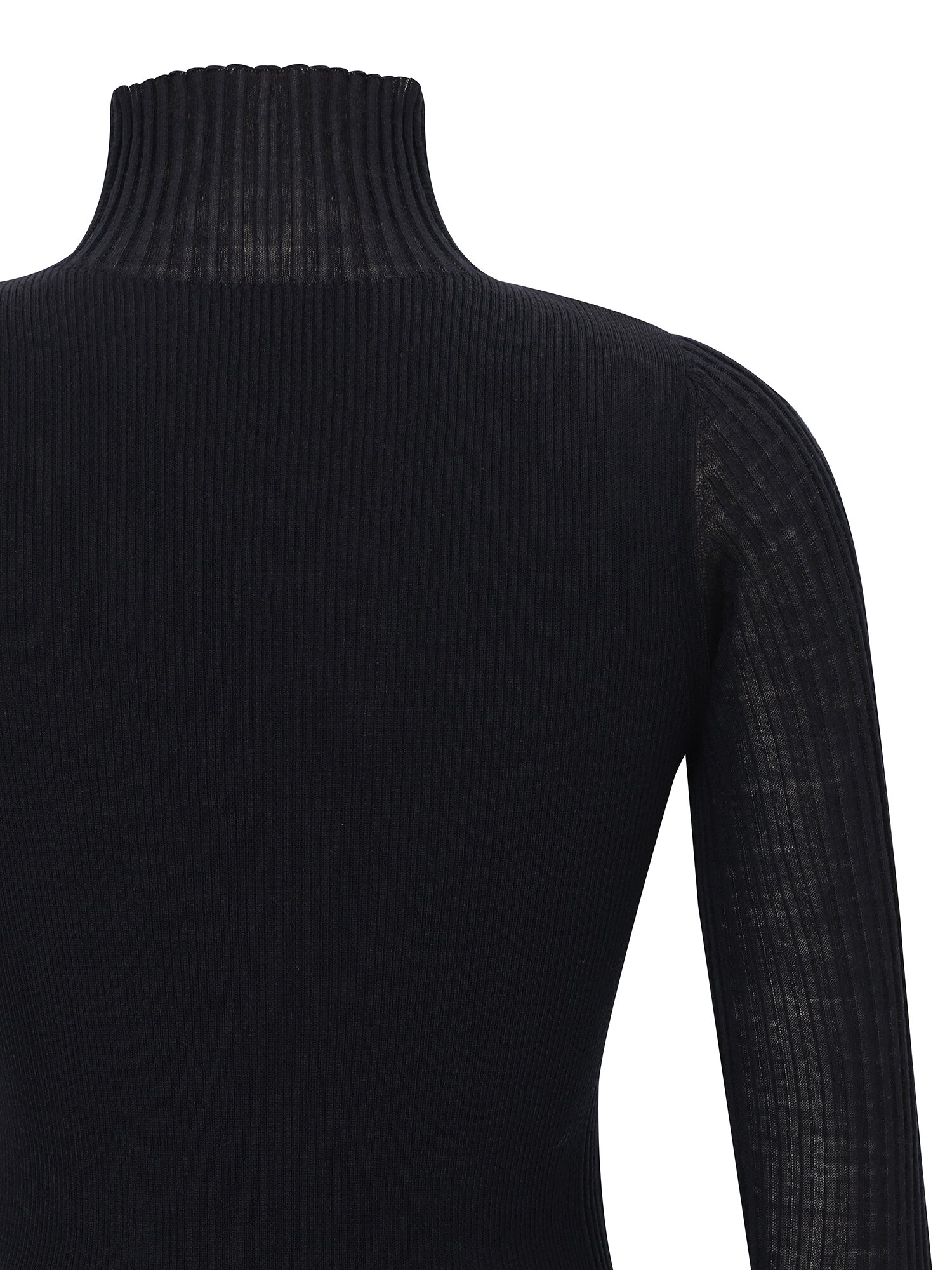 울 프릴넥 풀오버 니트 (NAVY)