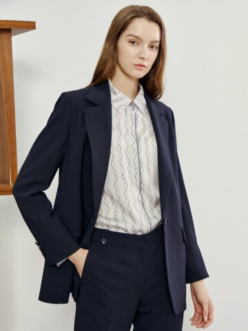 원 버튼 싱글 테일러드 재킷 