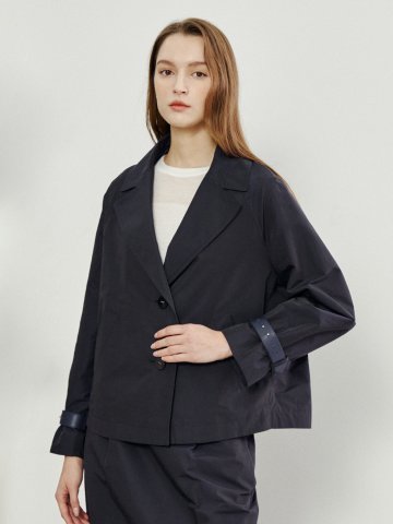 레더 스트랩 랭글런 싱글 재킷 