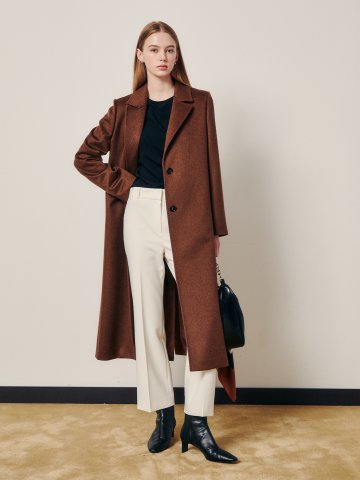 소프트 테일러링 캐시미어 롱코트 