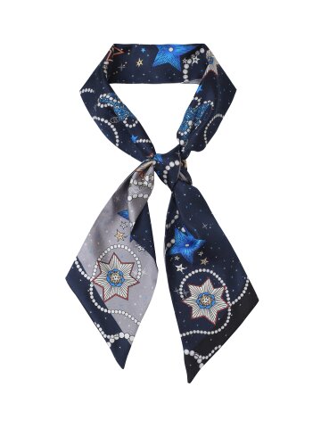 스타 패턴 실크 쁘띠 스카프  