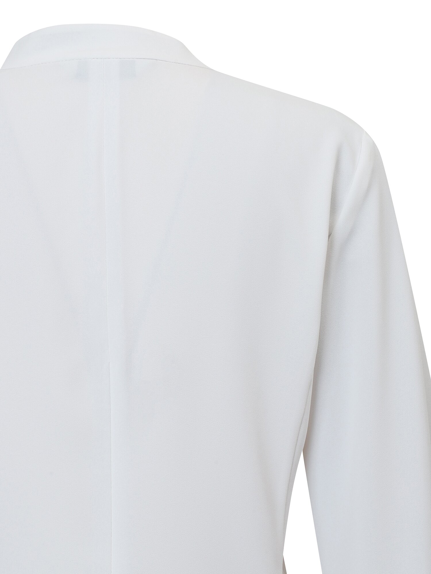 브이넥 스냅버튼 랩 블라우스 (WHITE)