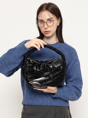 QUILTING MINI  TOTE BAG BLACK