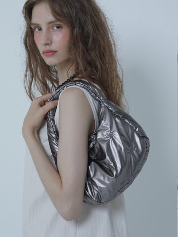 QUILTING MINI TOTE BAG D/BEIGE