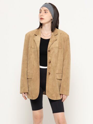 OVERFIT DOUBLE LONG JACKET  BLACK